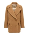 Dries Van Noten Double-breasted Coat In Brown