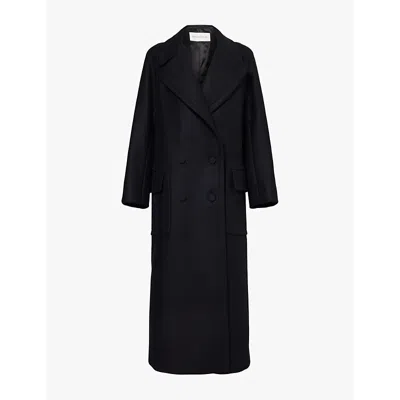 Dries Van Noten Randia Double-breasted Wool-blend Coat In Black
