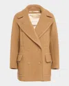 Dries Van Noten Double-breasted Coat In Camel