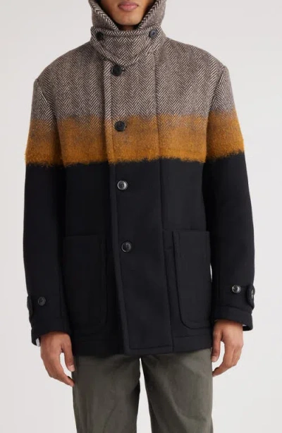 Dries Van Noten Multicolor Stand Collar Coat