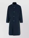 Dries Van Noten 'rannon' Long Length Coat With High Collar And Side Pockets