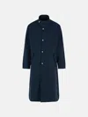 Dries Van Noten 'rannon' Navy Polyester Coat In Navy