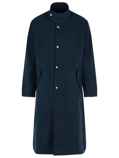 DRIES VAN NOTEN DRIES VAN NOTEN 'RANNON' NAVY POLYESTER COAT