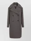 Dries Van Noten Raquel Coat Double-breasted Back Vent In Gray