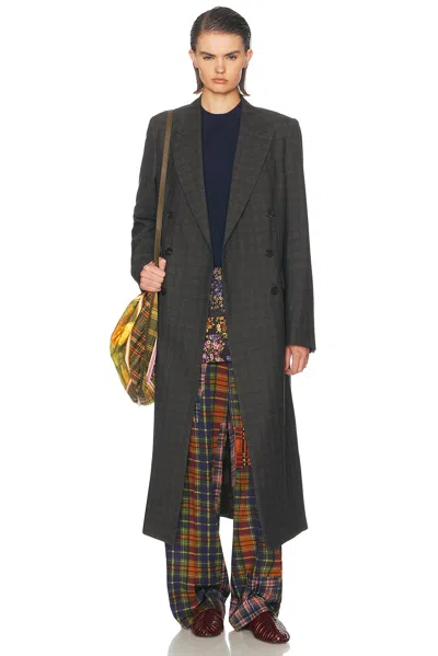 Dries Van Noten Rarrysta Coat In Gray
