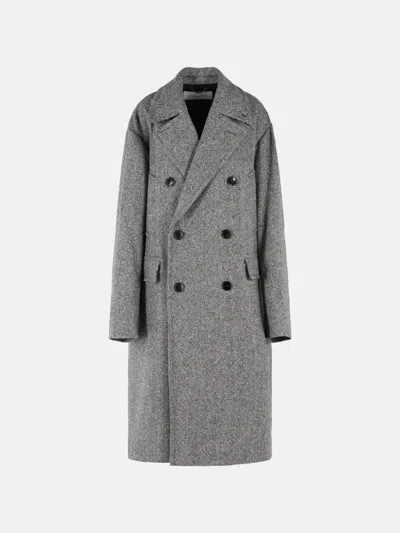 DRIES VAN NOTEN 'RASCOTT' GREY WOOL COAT