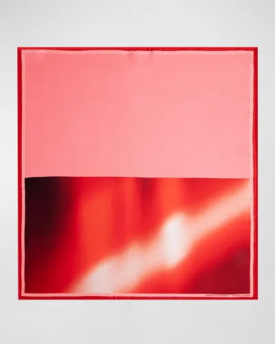 Dries Van Noten Raving Rose Silk Foulard In 4 Raving Rose