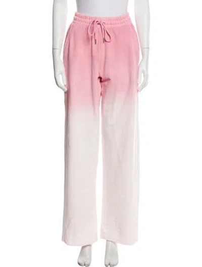Pre-owned Dries Van Noten Raw-edge Trim Sweatpants In Pink