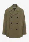 Dries Van Noten Razel Short Coat In Khaki