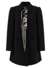 Dries Van Noten Wool Blend Coat With Collared Neck And Pockets In Black