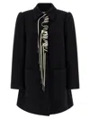 Dries Van Noten Wool Blend Coat With Collared Neck And Pockets In Black