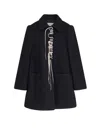 Dries Van Noten Structured White Jacket With High Shoulder Pads And Elegant Collar In Black