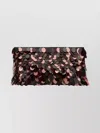 Dries Van Noten Rectangular Sequin Embellished Fabric Clutch In Multi