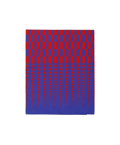 Dries Van Noten Rectangular Silk Scarf In Blue