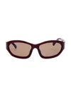 Dries Van Noten Rectangular Sunglasses In Brown