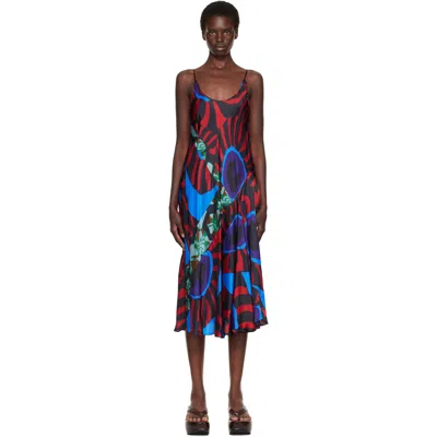 Dries Van Noten Printed Slip Dress In Multi
