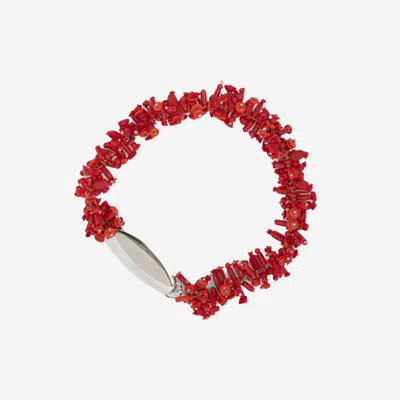 DRIES VAN NOTEN RED CHARM NECKLACE