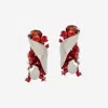 Dries Van Noten Bead-embellishment Earrings In Red