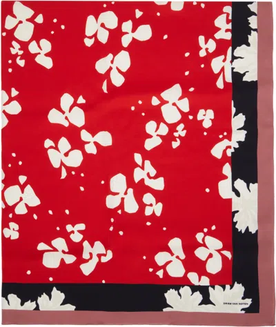 Dries Van Noten Floral-print Satin Scarf In Multi
