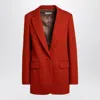 Dries Van Noten Red Single-breasted Jacket In Wool Women
