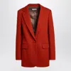 Dries Van Noten Red Single-breasted Jacket In Wool Women