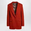 Dries Van Noten Red Single-breasted Jacket In Wool Women