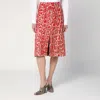 Dries Van Noten A-line Silhouette Animal Print Skirt In Red