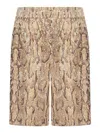 Dries Van Noten Animal Print Sequin Embellished Knee-length Shorts