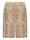 Dries Van Noten Animal Print Sequin Embellished Knee-length Shorts