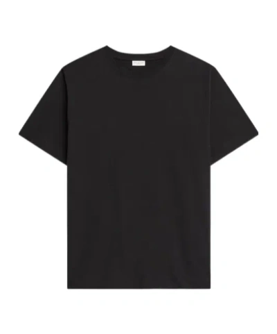 Dries Van Noten Regular Cotton Tee In Black
