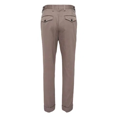 Dries Van Noten Regular Fit Cropped Leg With Cuff Pants In Brown