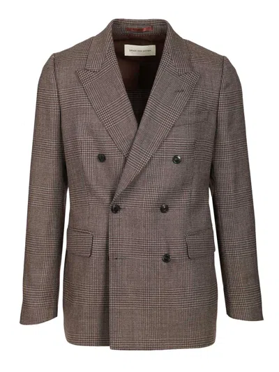 Dries Van Noten Benz Double Breasted Blazer Coats Brown