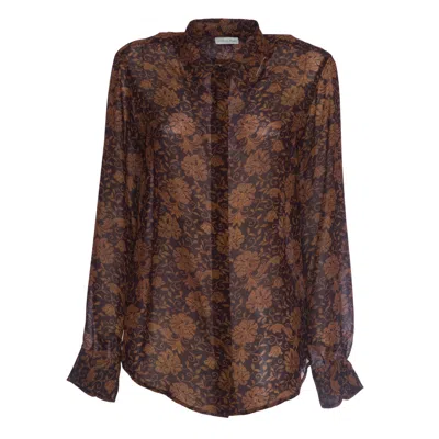 Dries Van Noten Floral-print Chowy Shirt In Brown
