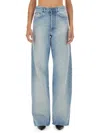Dries Van Noten Blue Wide Jeans In Denim