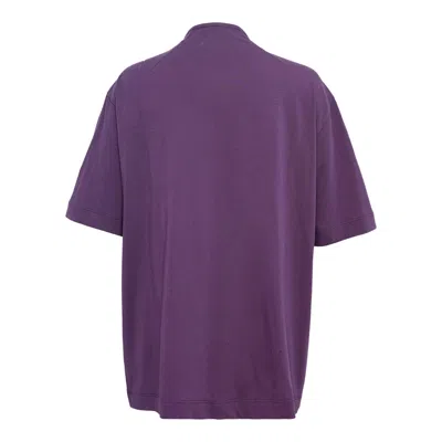 Dries Van Noten Regular Fit T-shirt With Knott In Burgundy