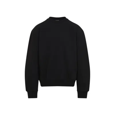 Dries Van Noten Relaxed Fit Black Cotton Sweater