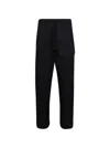 Dries Van Noten Relaxed Fit Black Pants With Panel Detailing In Black
