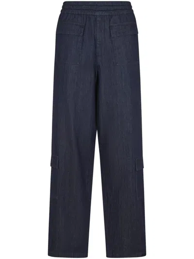 Dries Van Noten Relaxed Fit Blue Trousers