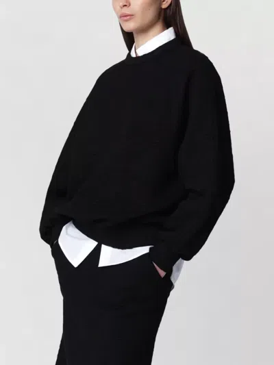 Dries Van Noten Relaxed Knitwear Crew Neck Long Sleeves In Black
