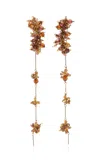 Dries Van Noten Resin & Glass Earrings In Brown