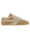 Dries Van Noten Women Beige Low-top Sneakers With Two-tone Lace-up In Suede Woman In Brown