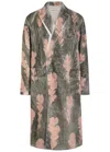 Dries Van Noten Mens Dessin D Reuben Double-breasted Floral-print Cotton Coat