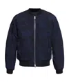 Dries Van Noten Volker Reversible Bomber Jacket In Blue