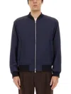 Dries Van Noten Volker Reversible Black Cotton Blend Jacket In Blue