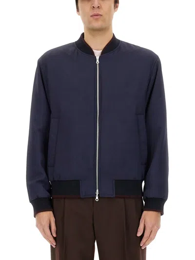 Dries Van Noten Reversible Jacket With Lightweight Fabric Blend In Blue