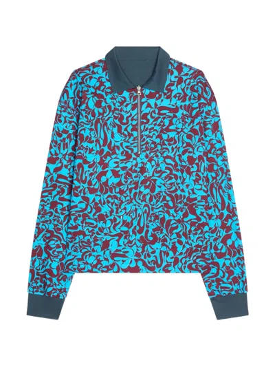 Dries Van Noten Reversible Polo Shirt In Blue