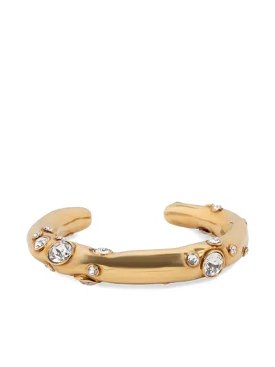 Dries Van Noten Rhinestone-embellished Bracelet In Gold