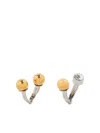 Dries Van Noten Rhinestone-embellished Open Rings (set Of Two) In Silver