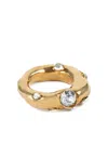 Dries Van Noten Rhinestone-embellished Ring In Gold