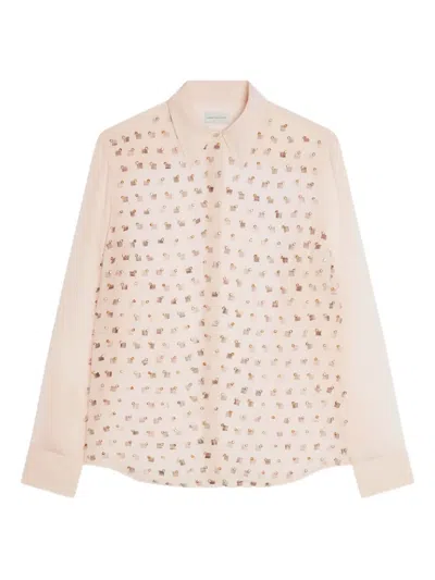 Dries Van Noten Rhinestone-embellished Shirt In Neutral